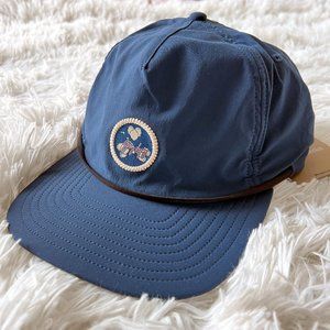 NWT Patagonia Gerry Lopez navy Merganzer surf hat w/hidden chin strap, floats!